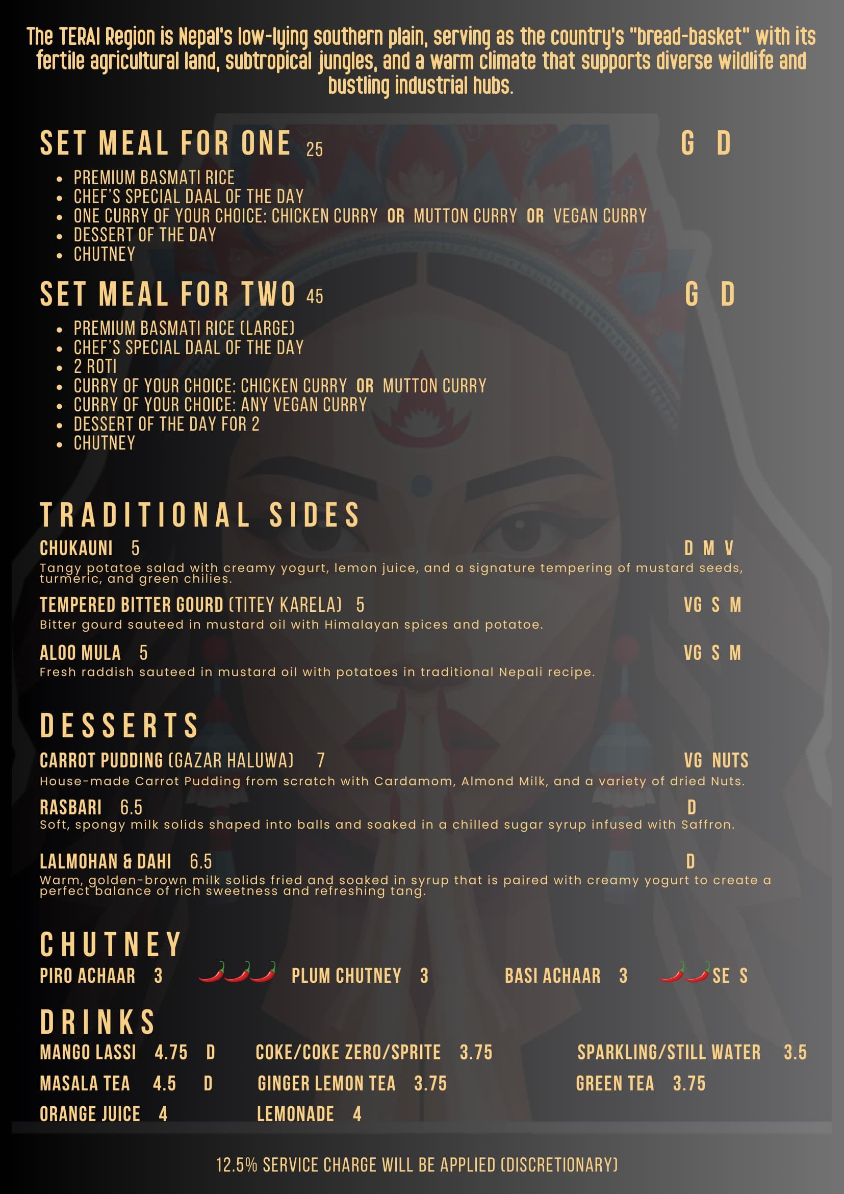 Westminster food menu page 4
