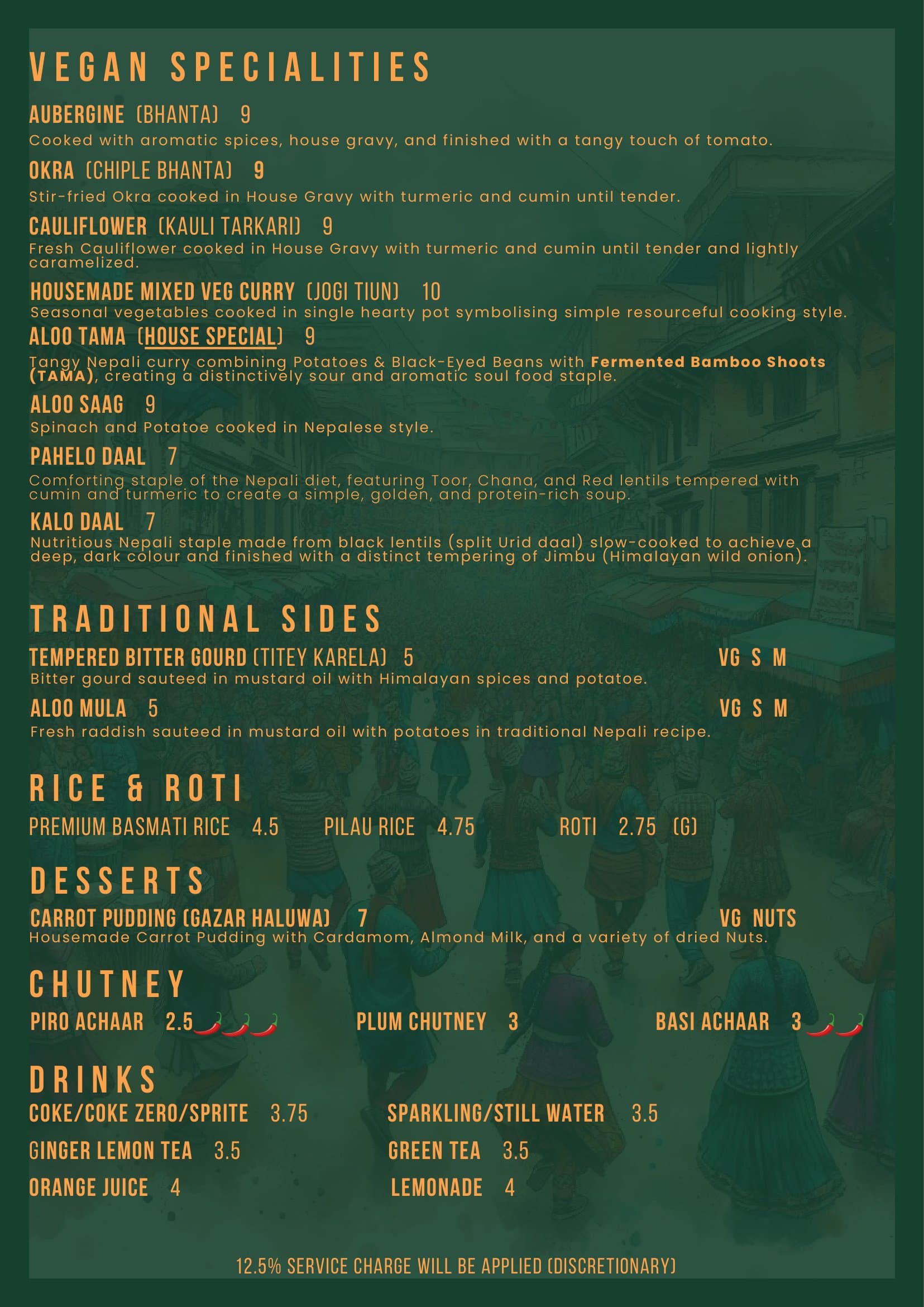 Westminster vegan menu page 2